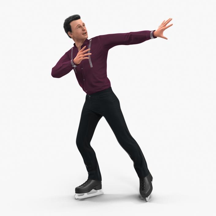 3D model Male Figure Skater Pose 2