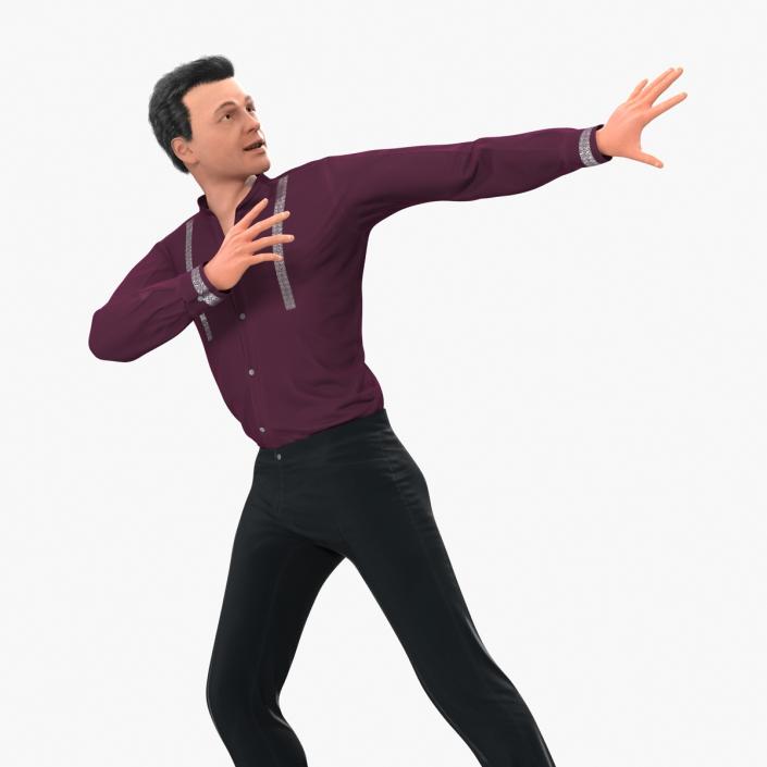 3D model Male Figure Skater Pose 2