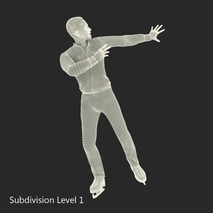 3D model Male Figure Skater Pose 2