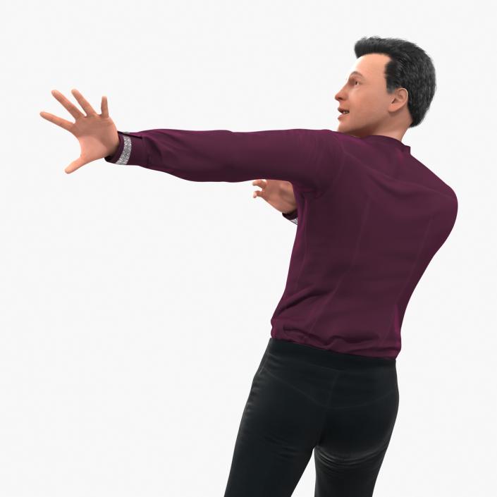 3D model Male Figure Skater Pose 2