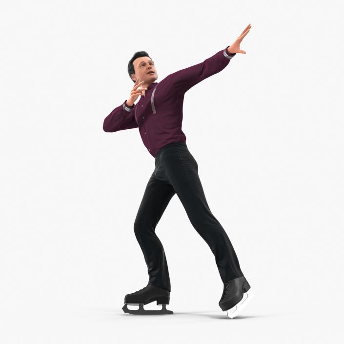 3D model Male Figure Skater Pose 2