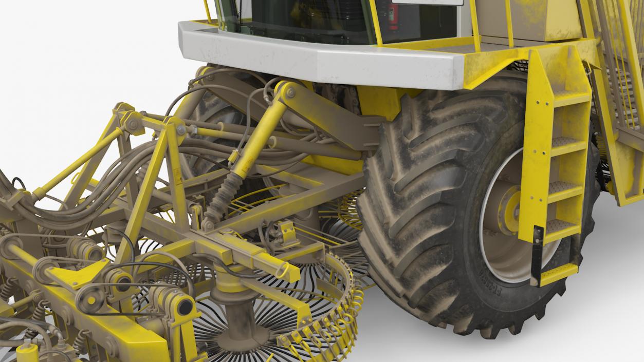 3D model Farm Combine Beet Harvester Dusty Yellow