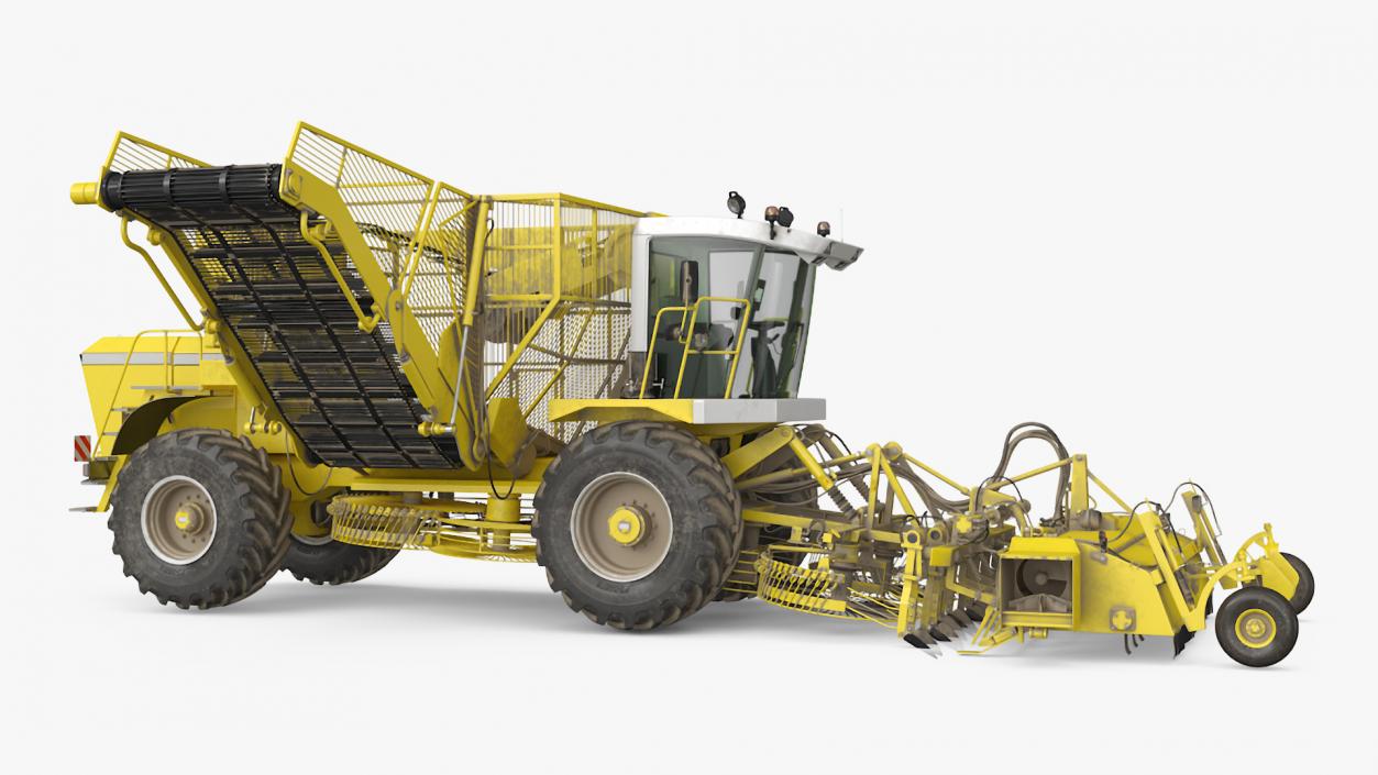 3D model Farm Combine Beet Harvester Dusty Yellow