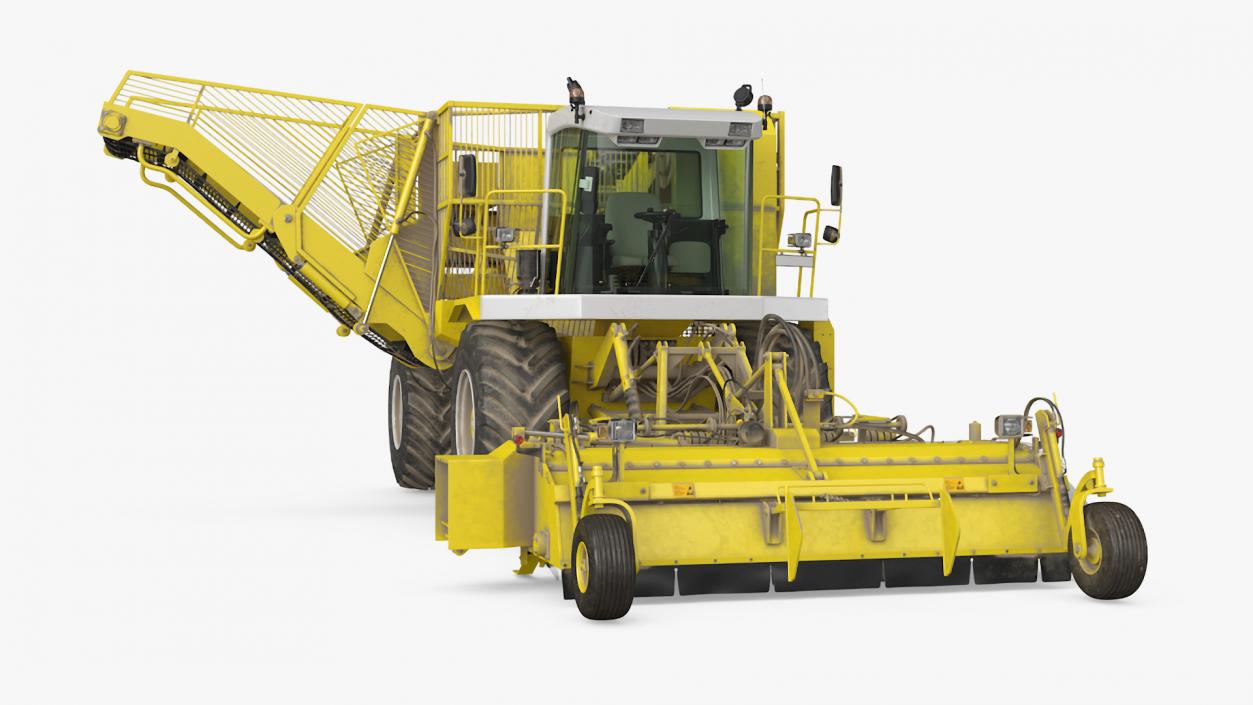 3D model Farm Combine Beet Harvester Dusty Yellow