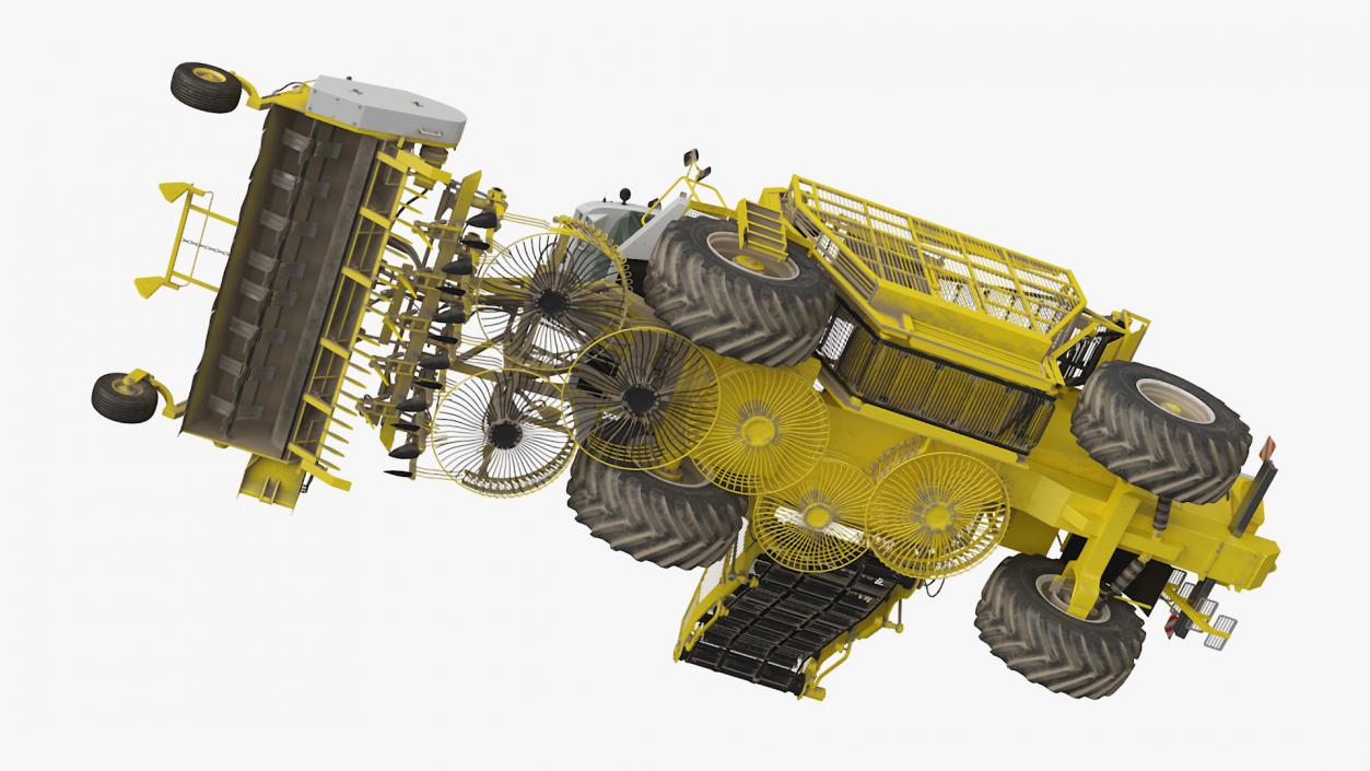 3D model Farm Combine Beet Harvester Dusty Yellow