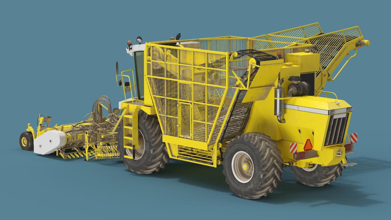 3D model Farm Combine Beet Harvester Dusty Yellow