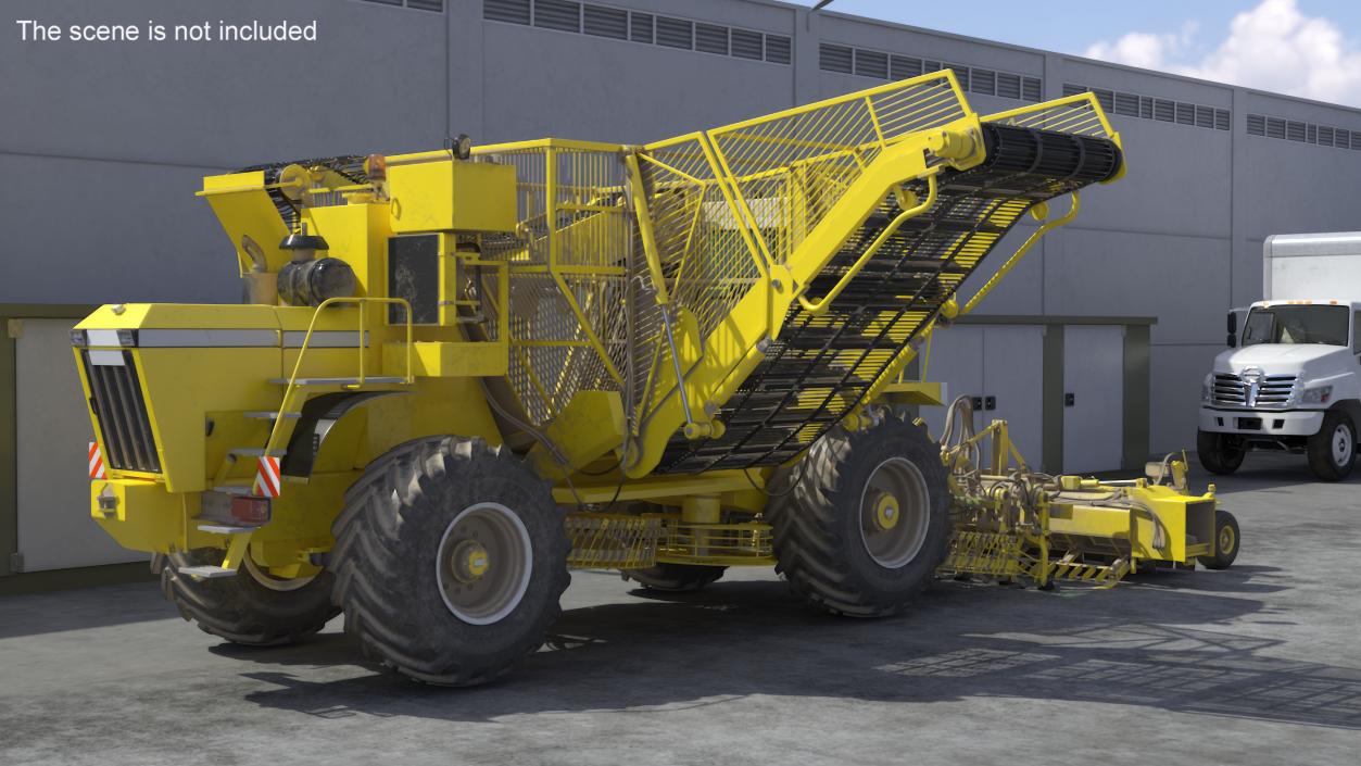 3D model Farm Combine Beet Harvester Dusty Yellow