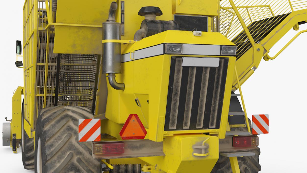 3D model Farm Combine Beet Harvester Dusty Yellow