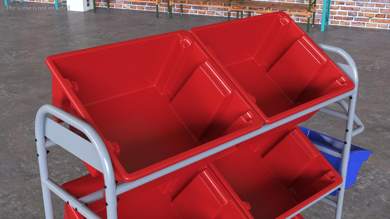 3D Commercial Tote Picking Cart model