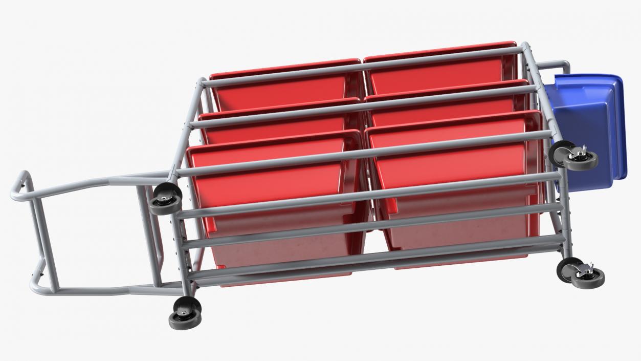 3D Commercial Tote Picking Cart model