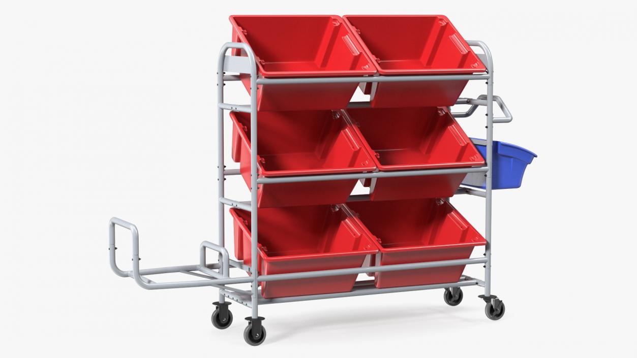 3D Commercial Tote Picking Cart model