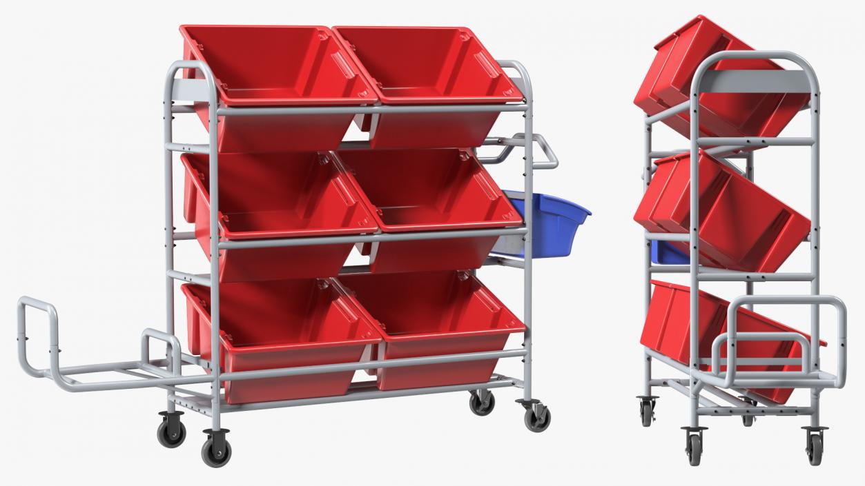 3D Commercial Tote Picking Cart model