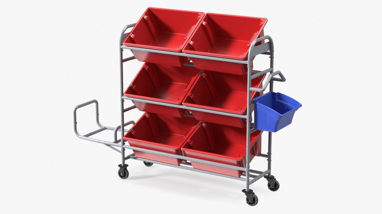 3D Commercial Tote Picking Cart model