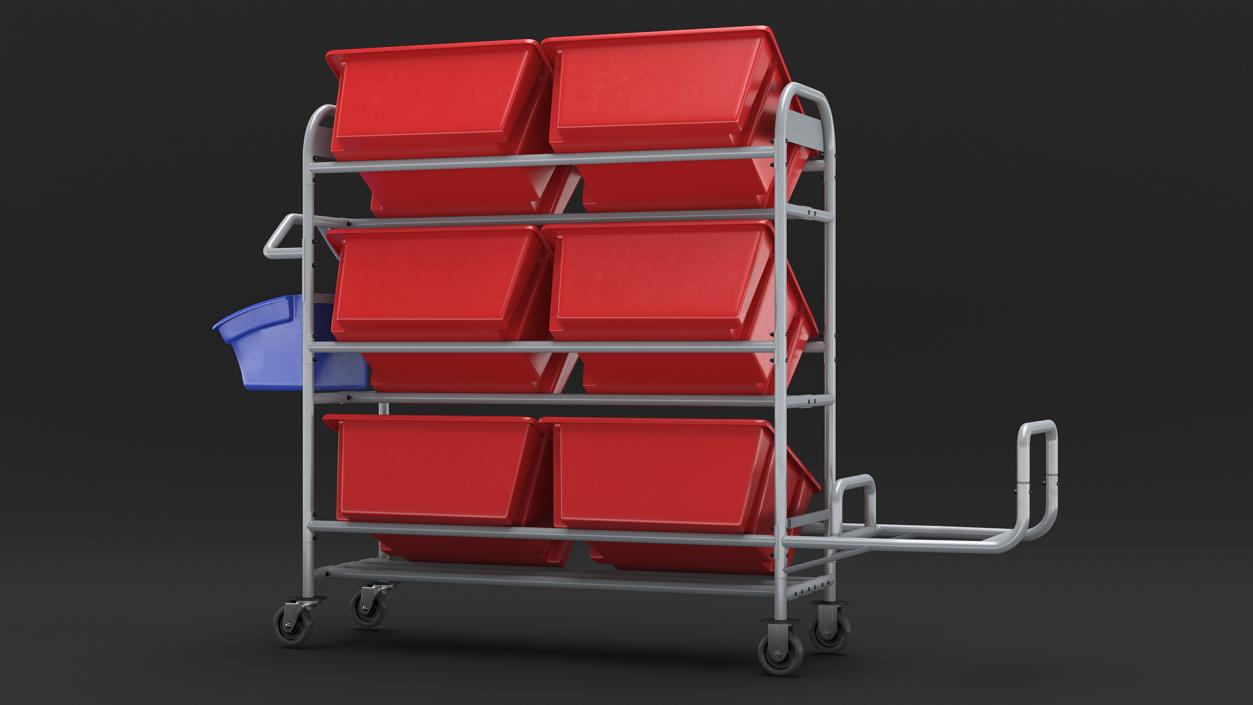 3D Commercial Tote Picking Cart model