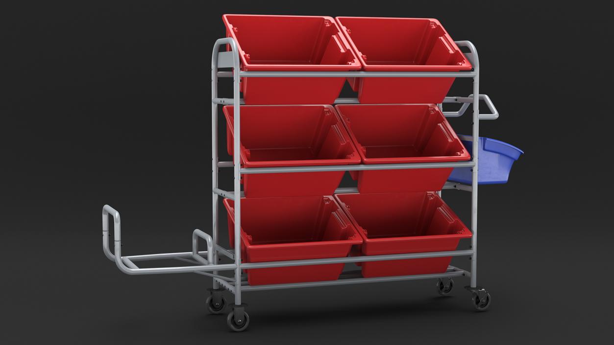 3D Commercial Tote Picking Cart model