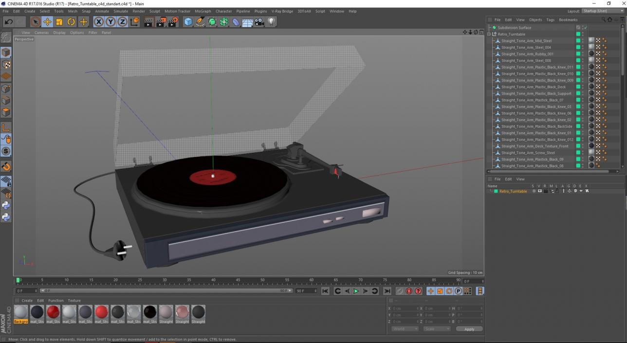 Retro Turntable 3 3D