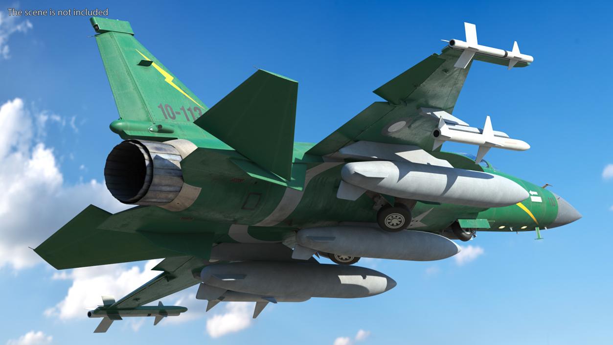 3D PAC JF-17 Thunder Green Livery with Armament Rigged