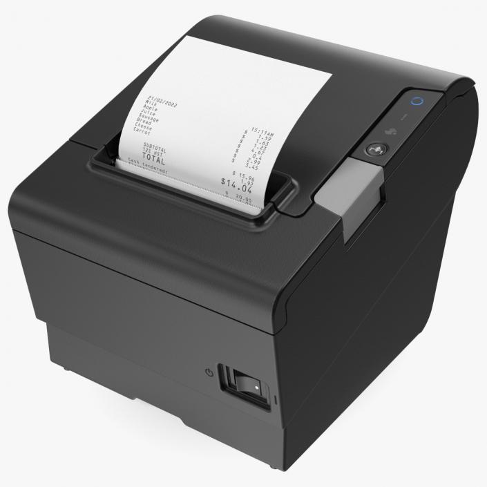 3D Compact POS Thermal Receipt Printer Black