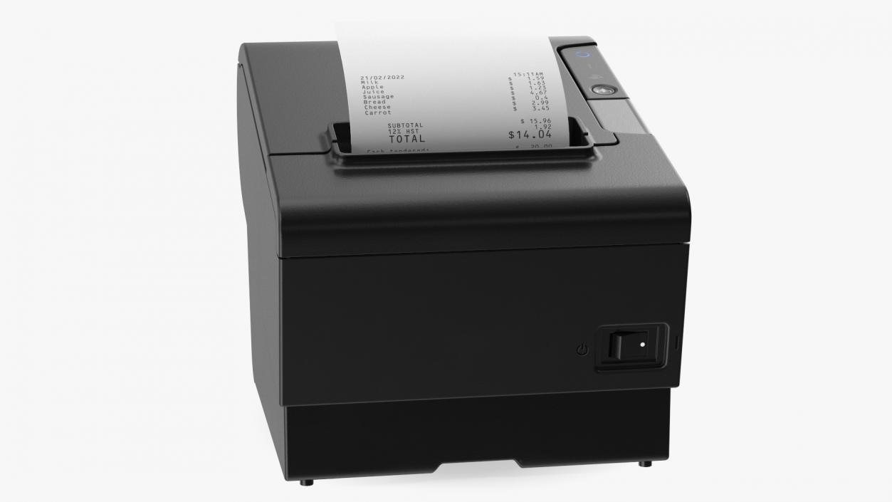 3D Compact POS Thermal Receipt Printer Black