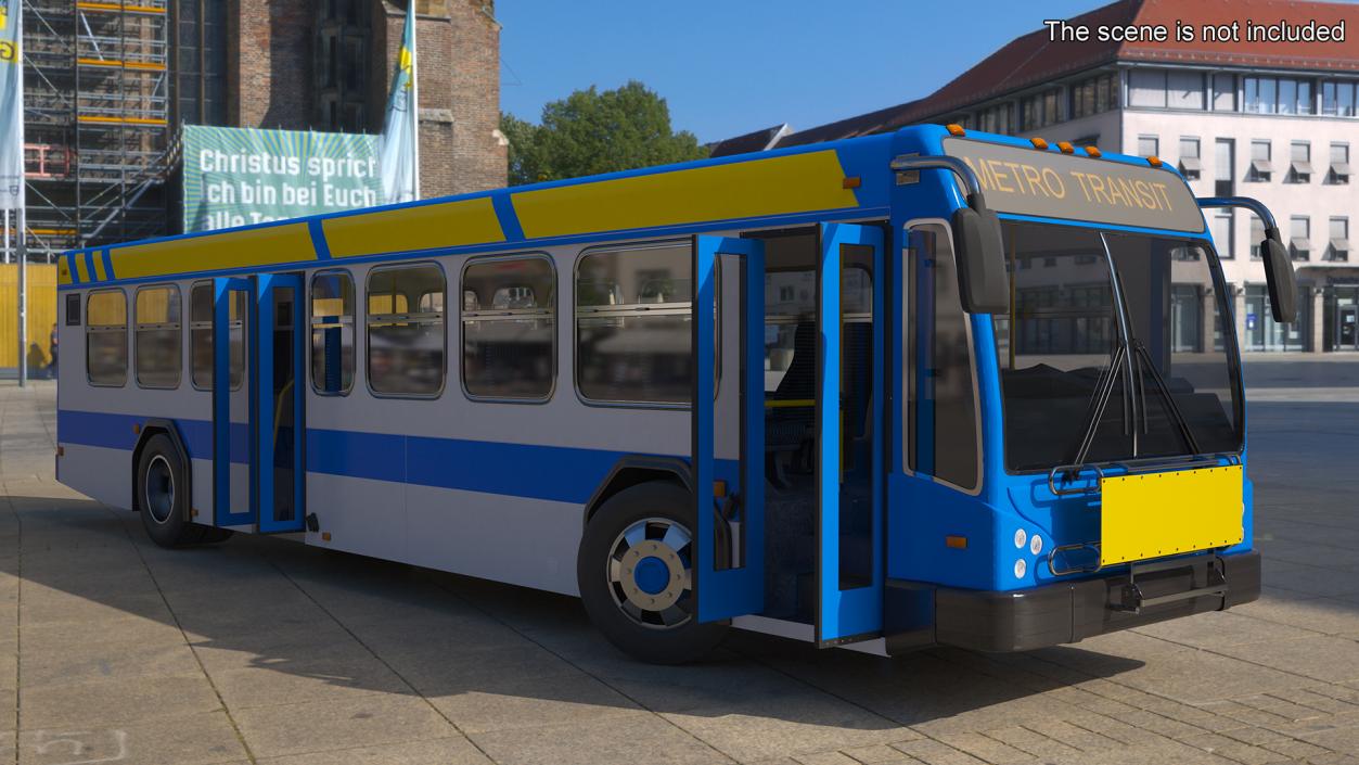 Metro Transit Bus Rigged 3D model