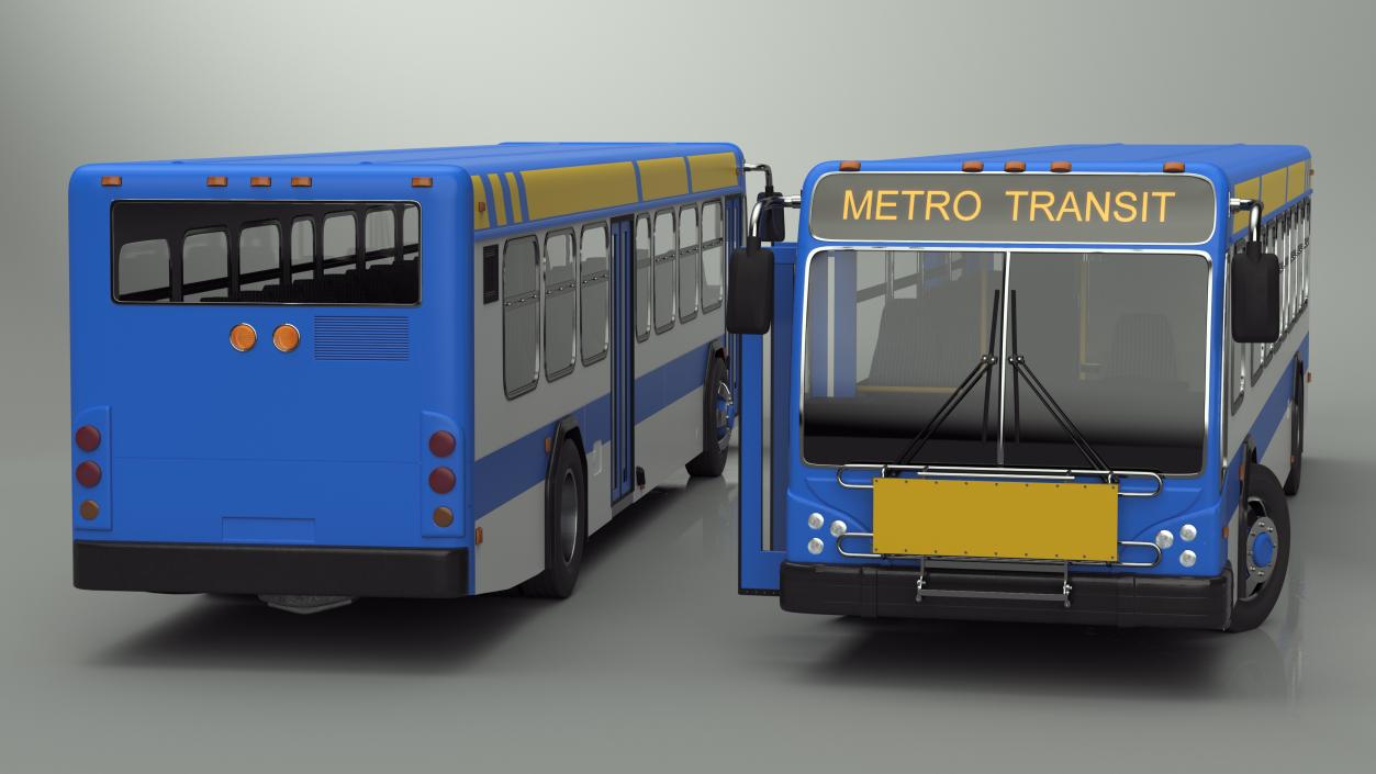 Metro Transit Bus Rigged 3D model