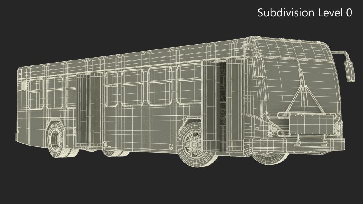 Metro Transit Bus Rigged 3D model