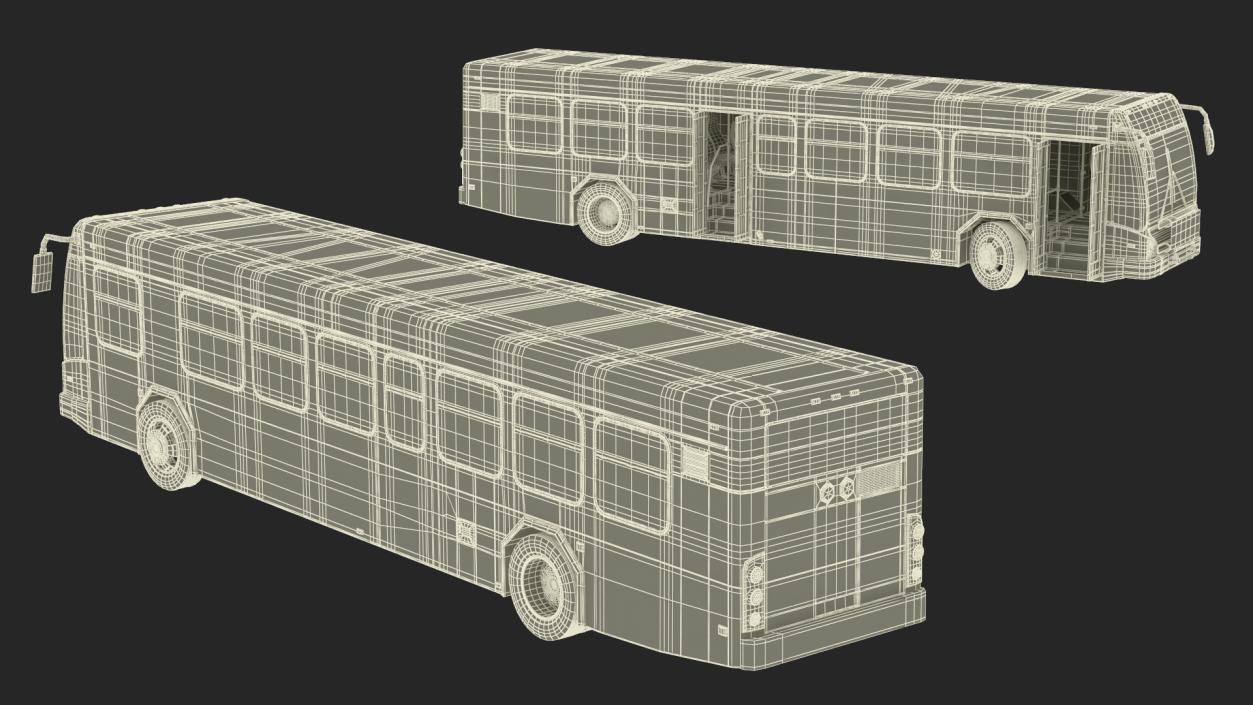 Metro Transit Bus Rigged 3D model