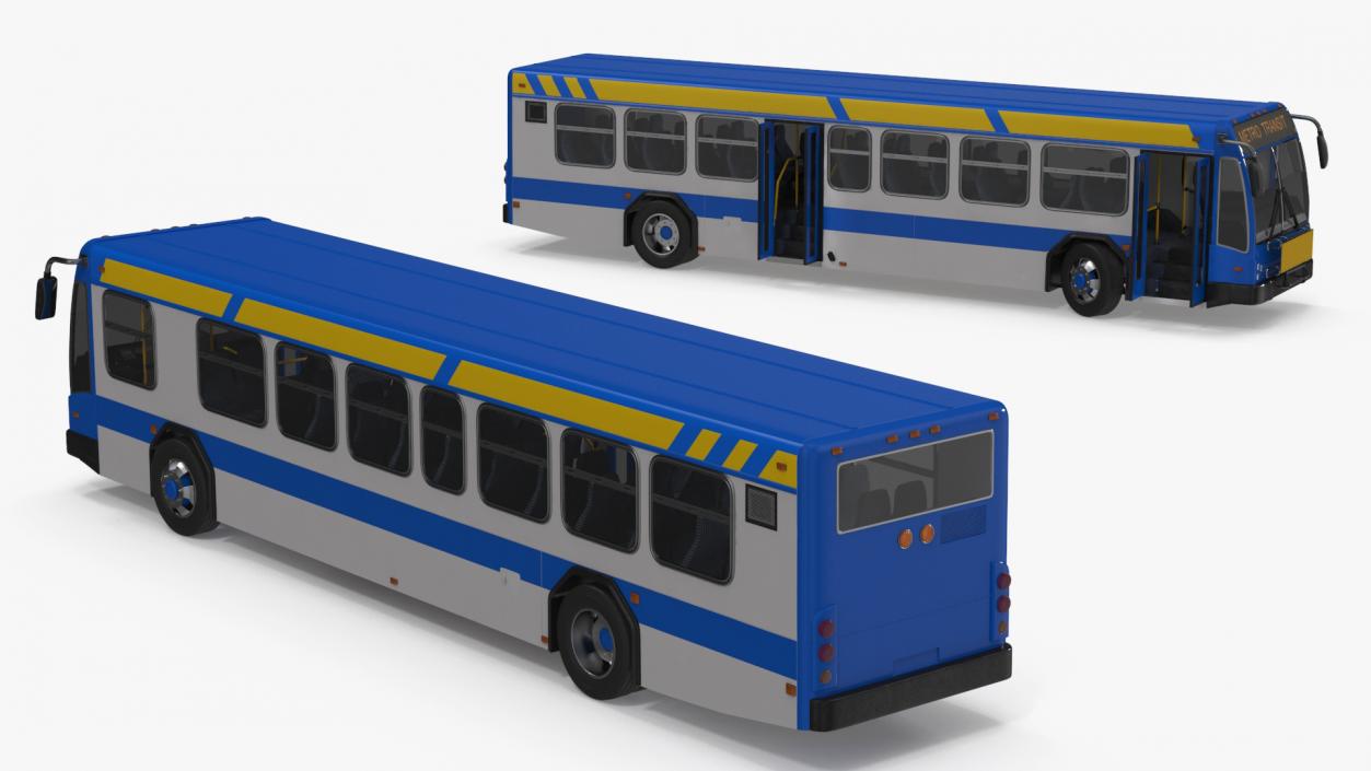 Metro Transit Bus Rigged 3D model