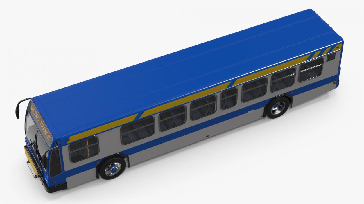 Metro Transit Bus Rigged 3D model