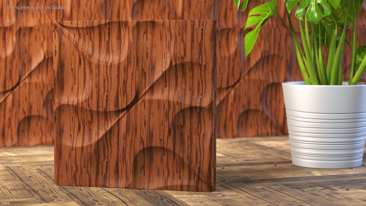 3D Wall Panel Drops Wood