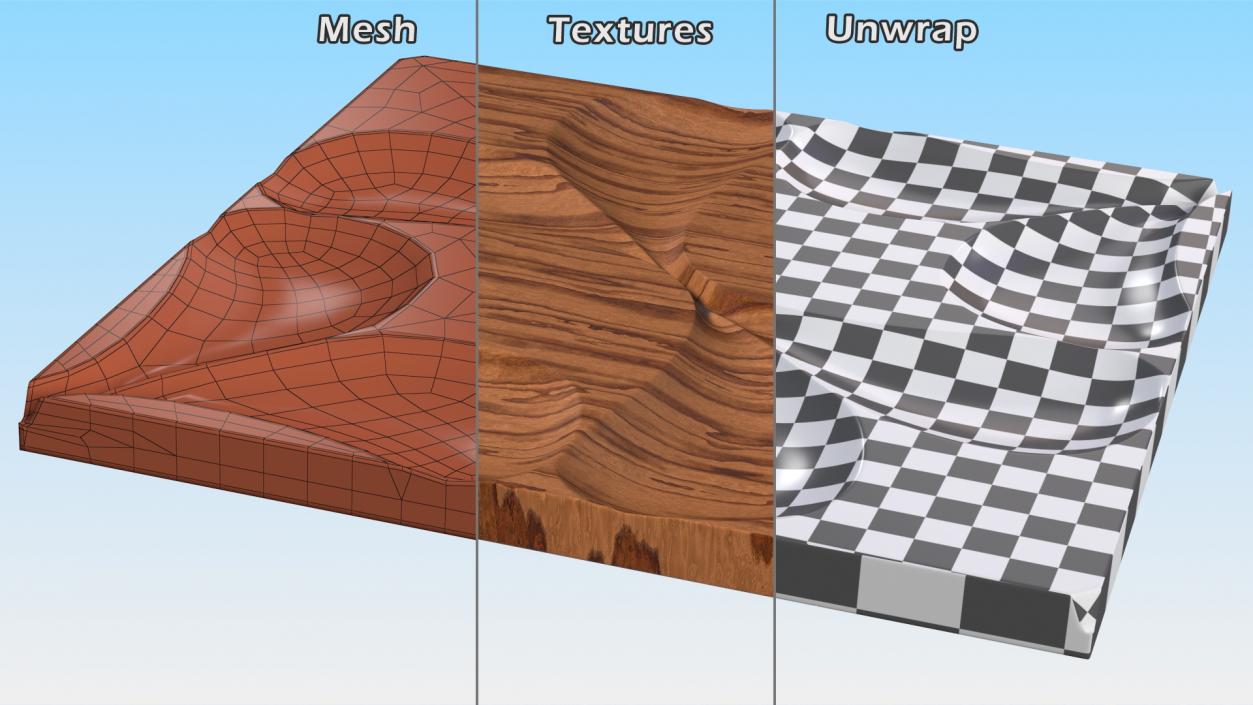 3D Wall Panel Drops Wood