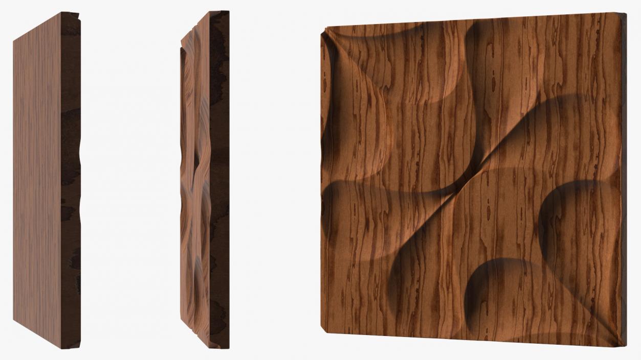 3D Wall Panel Drops Wood