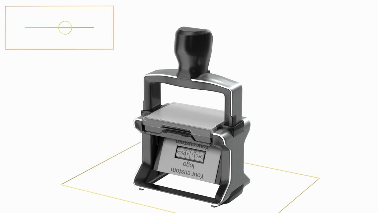 Trodat Professional 5480 Self Inking Dater Rigged 3D model