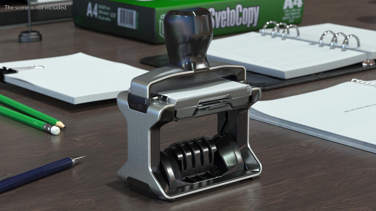 Trodat Professional 5480 Self Inking Dater Rigged 3D model