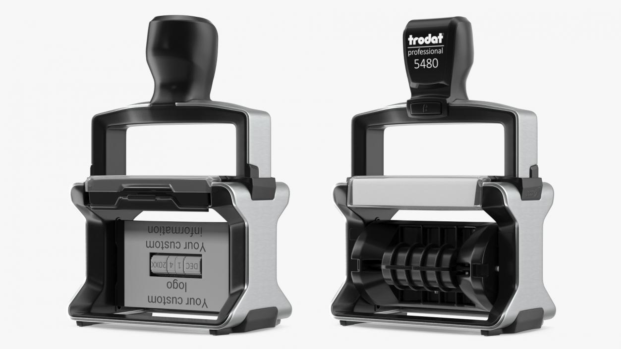 Trodat Professional 5480 Self Inking Dater Rigged 3D model