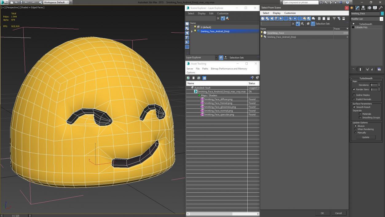 Smirking Face Android Emoji 3D