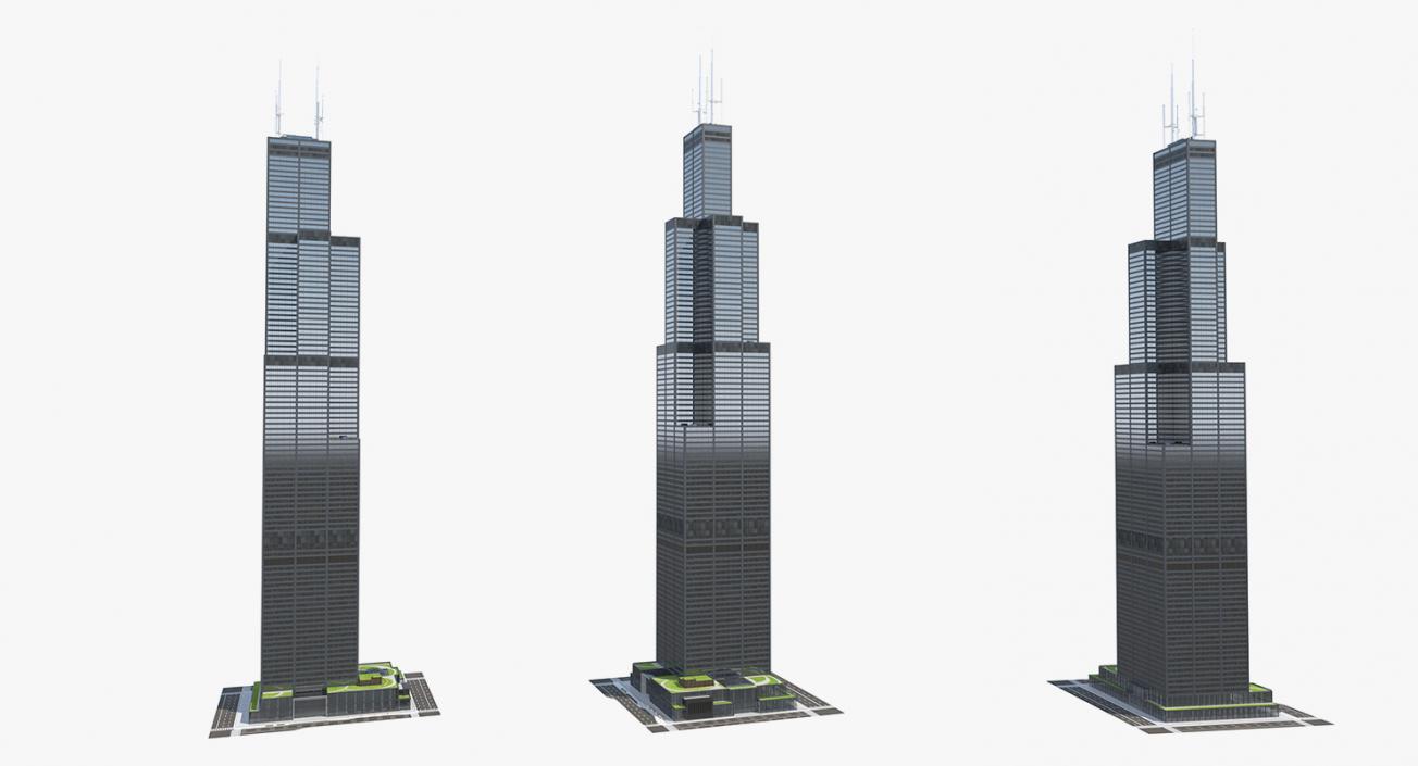 3D model Willis Tower Skyscraper Center