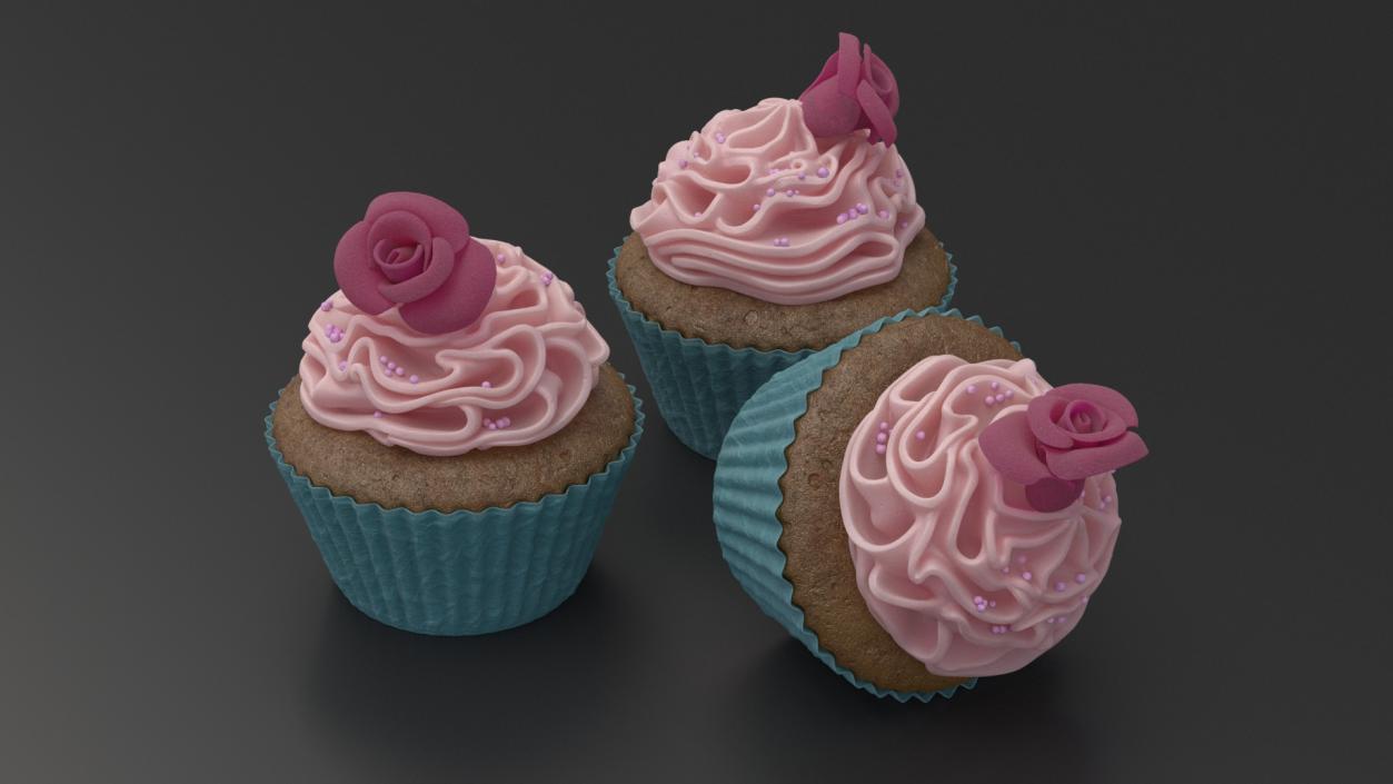 Rose Сupcake 3D