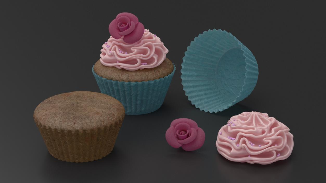 Rose Сupcake 3D