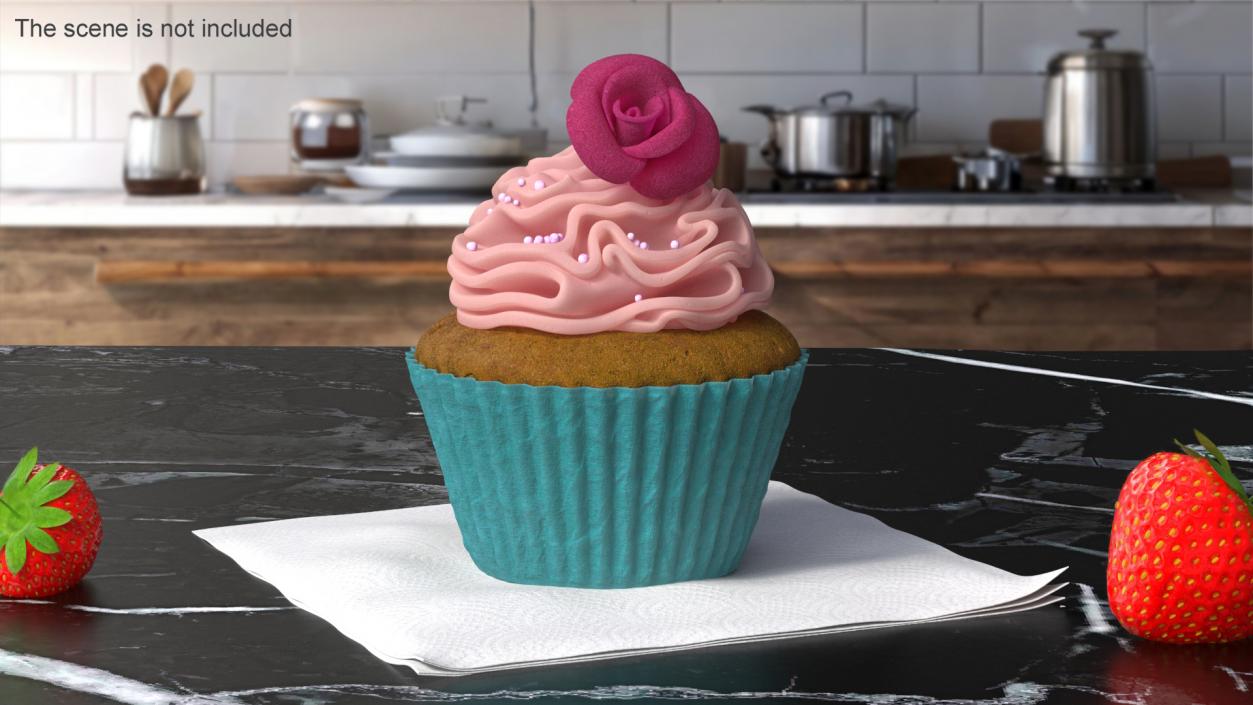 Rose Сupcake 3D