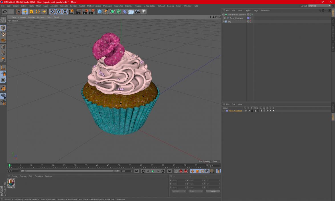 Rose Сupcake 3D