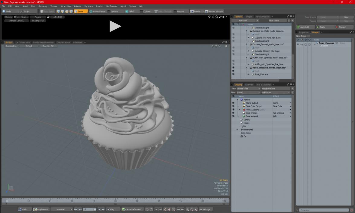 Rose Сupcake 3D