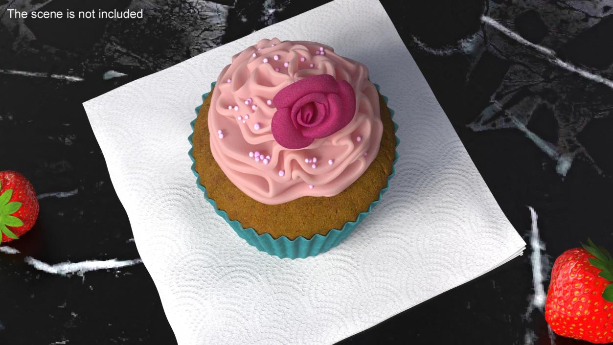 Rose Сupcake 3D