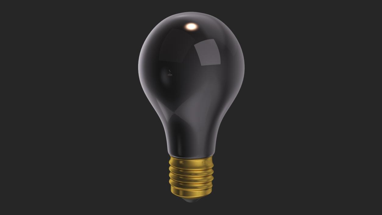 Incandescent Blacklight Light Bulb 3D model