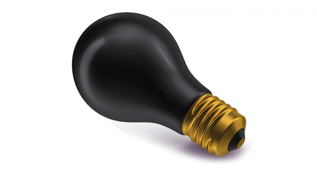 Incandescent Blacklight Light Bulb 3D model