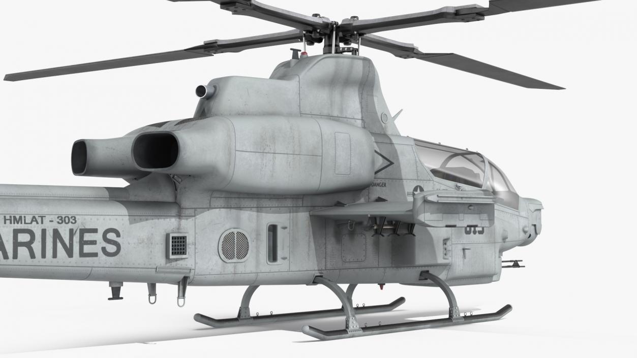 3D model Bell AH-1Z Attack Helicopter Rigged