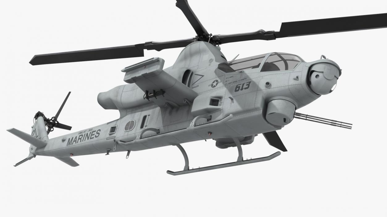 3D model Bell AH-1Z Attack Helicopter Rigged