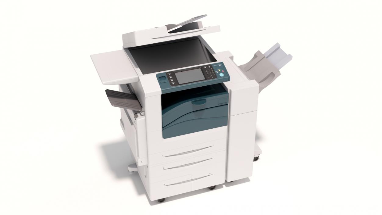 3D model Office Photocopier Machine with Office Worker