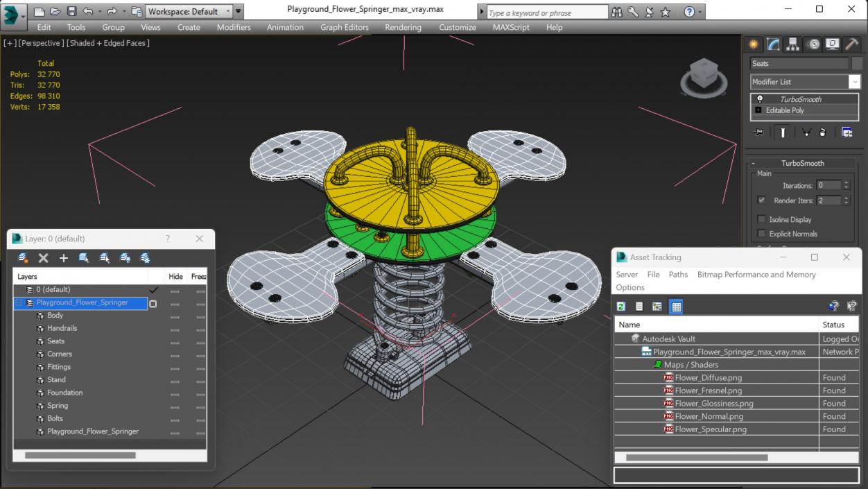 3D Playground Flower Springer