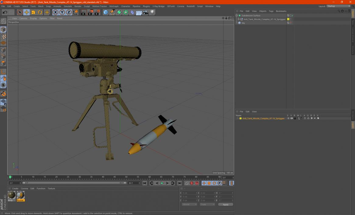 3D model Anti Tank Missile Complex AT-14 Spriggan